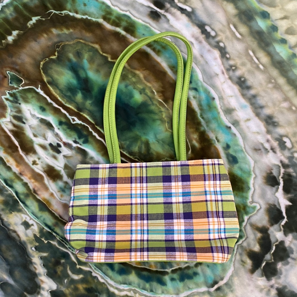 Green and Blue Plaid Purse